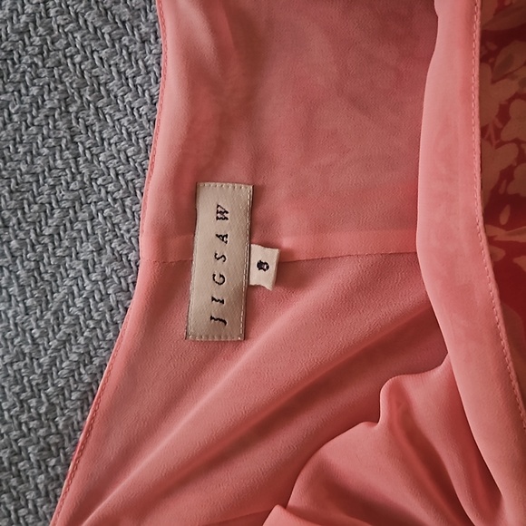 Pink floral dress with pink slip attached. - Picture 3 of 4